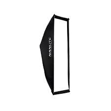 Nanlite Asymmetrical Stripbank Softbox with Bowens Mount (18 x 43") - QATAR4CAM