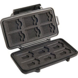 Pelican 0915 Memory Card Case for 12 SD, 6 miniSD, and 6 microSD Cards (Black) - QATAR4CAM