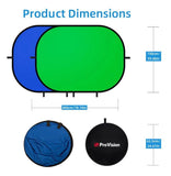 Provision Chromakey Green & Blue double-sided Collapsible Background 150 x 200 cm - QATAR4CAM