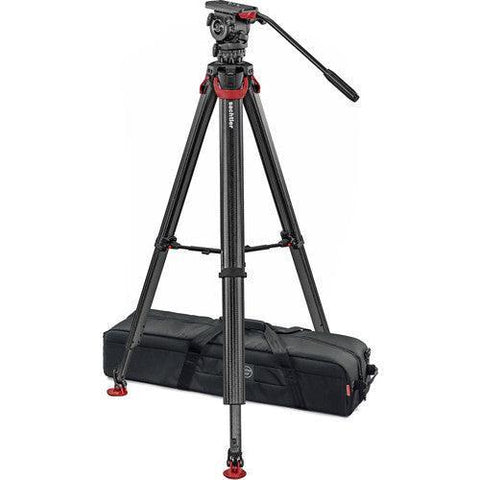 Sachtler System FSB 8 Fluid Head with Touch & Go Plate, Flowtech 75 Carbon Fiber Tripod with Mid-Level Spreader and Rubber Feet - QATAR4CAM