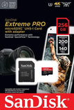 SanDisk 256GB Extreme PRO microSDXC card + SD adapter up to 200 MB/s - QATAR4CAM