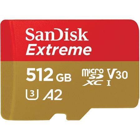 SanDisk 512GB Extreme UHS-I microSDXC Memory Card with SD Adapter - QATAR4CAM