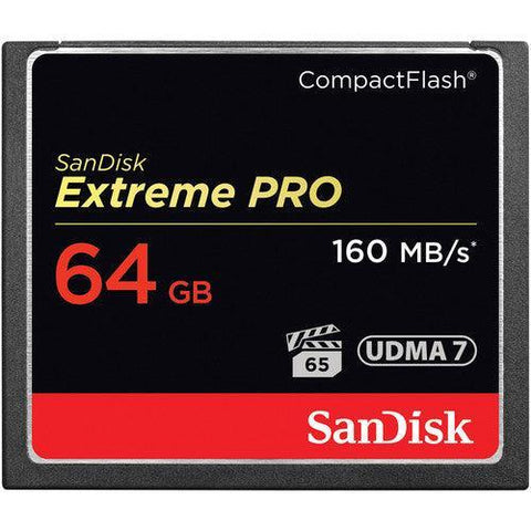 SanDisk 64GB Extreme Pro CompactFlash Memory Card (160MB/S) - QATAR4CAM
