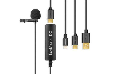 Saramonic LavMicro+DC Digital Lavalier Microphone for iOS/Android Devices and Mac/Windows Computers - QATAR4CAM