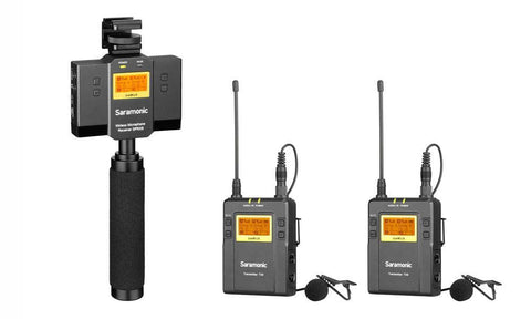 Saramonic UHF Wireless and Audio Mixer Microphone System - QATAR4CAM