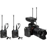 Saramonic UwMic9S Mini KIT2 Compact 2-Person Camera-Mount Wireless Omni Lavalier Microphone System (514 to 596 MHz) - QATAR4CAM