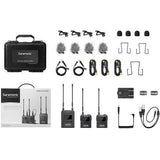 Saramonic UwMic9S Mini KIT2 Compact 2-Person Camera-Mount Wireless Omni Lavalier Microphone System (514 to 596 MHz) - QATAR4CAM