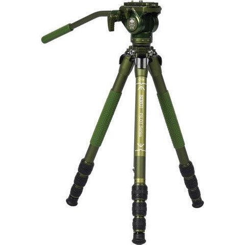 Sirui CT04 Pilot Series Tripod with CT5 Fluid Head Dark Green - QATAR4CAM