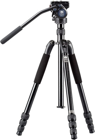 SIRUI T04S Series Aluminum Tripod with VA-5 Compact Fluid Video Head - QATAR4CAM