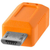 Tether Tools TetherPro USB Type-C Male to 5-Pin Micro-USB 2.0 Type-B Male Cable (15', Orange) - QATAR4CAM