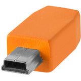 Tether Tools TetherPro USB Type-C Male to 5-Pin Mini-USB 2.0 Type-B Male Cable (15', Orange) - QATAR4CAM