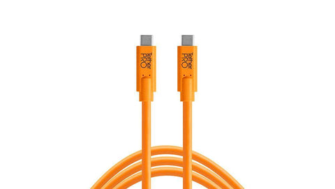 Tether Tools TetherPro USB Type-C Male To USB Type-C Male Cable (10', 3M Orange) - QATAR4CAM