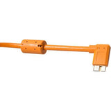 Tether Tools USB 3.0 Type-A Male to Micro-USB Right-Angle Male Cable (15', Orange) - QATAR4CAM