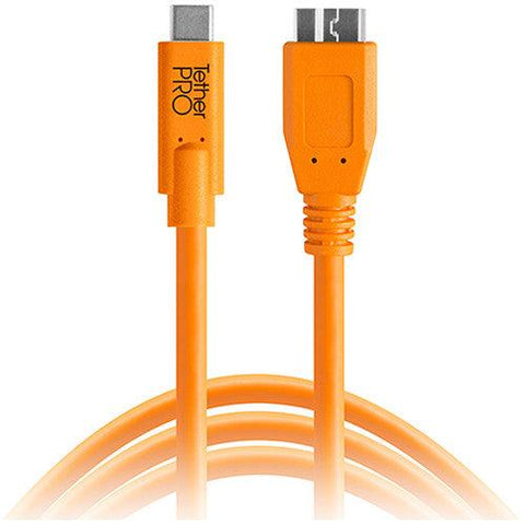 TETHER TOOLS USB-C TO 3.0 MICRO-B RIGHT ANGLE, 15' (4.6M) - QATAR4CAM