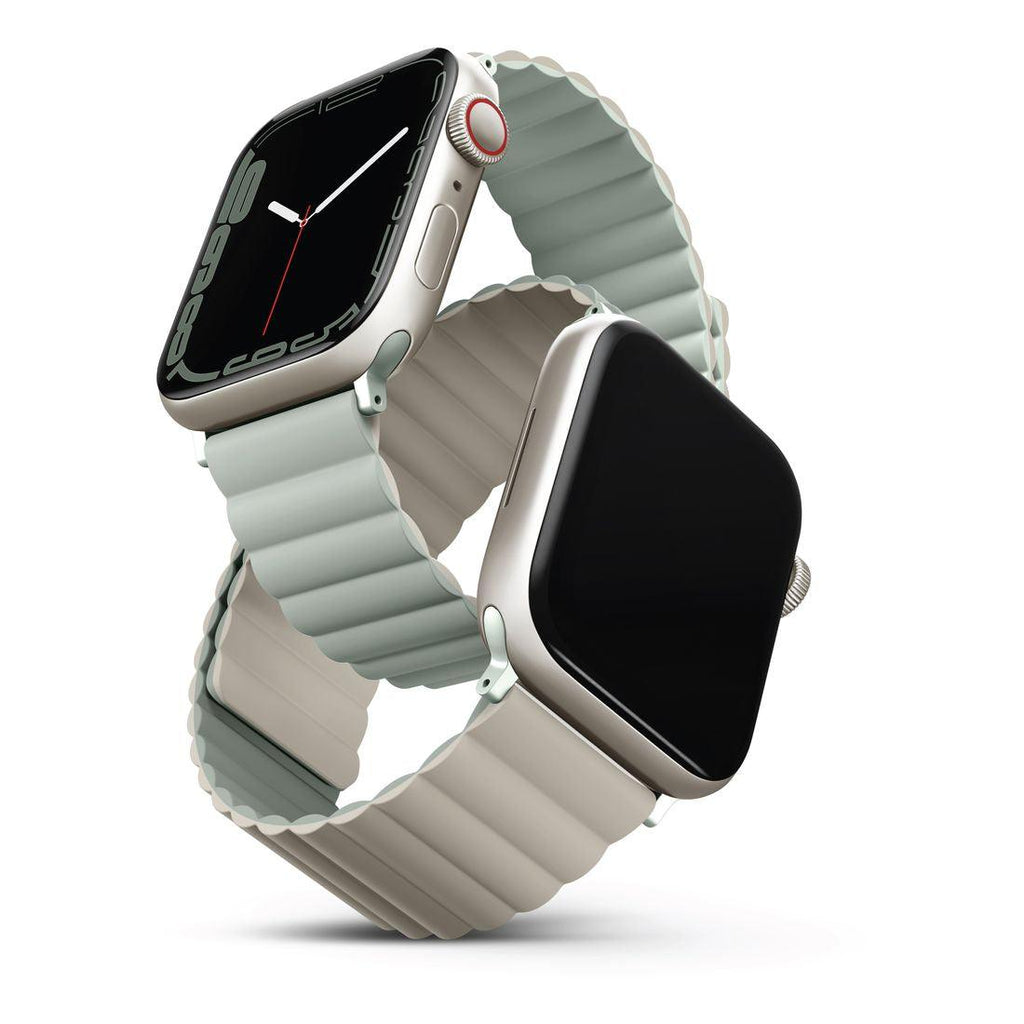 Uniq Revix Reversible Magnetic Apple Watch Strap 41/40/38Mm - Sage (Sage/Beige) - QATAR4CAM
