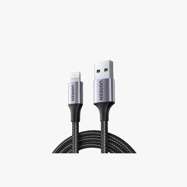 USB 2.0 A to Lightning Cable Nickel Plating Aluminum Braid 1.5m - QATAR4CAM