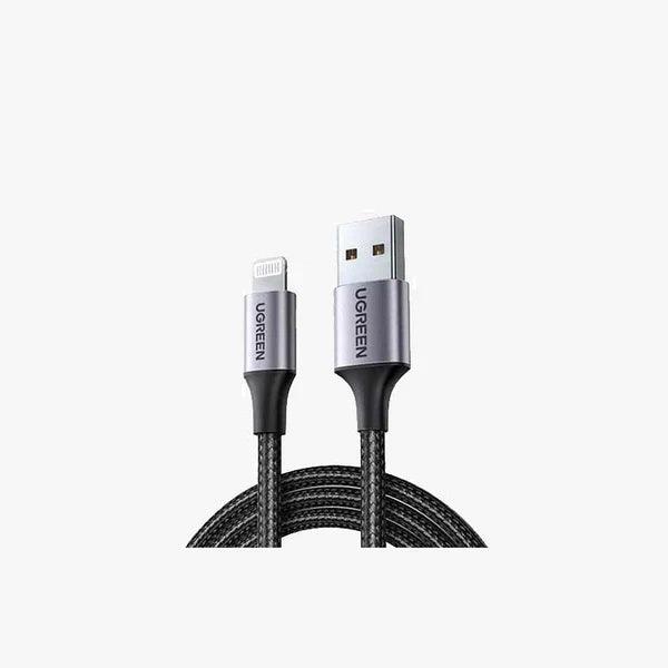USB 2.0 A to Lightning Cable Nickel Plating Aluminum Braid 1.5m USB 2.0 A to Lightning Cable Nickel Plating Aluminum Braid 1.5m