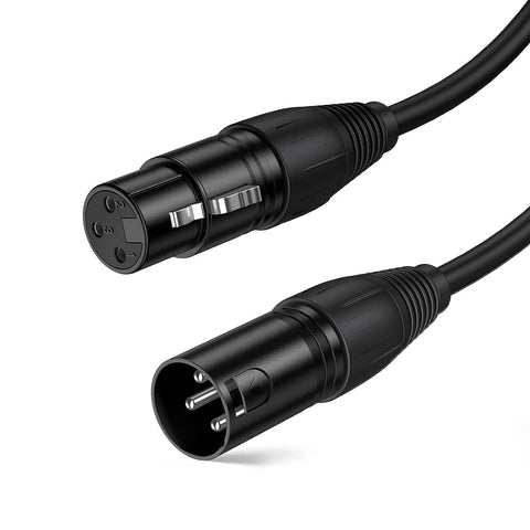 XLR Cable Microphone Cable 15M Male to Female 3PIN Balanced XLR Lead DMX Patch Cables - QATAR4CAM